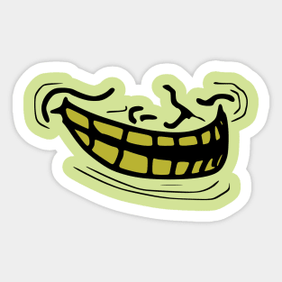 Troll Face Zombie mouth Sticker